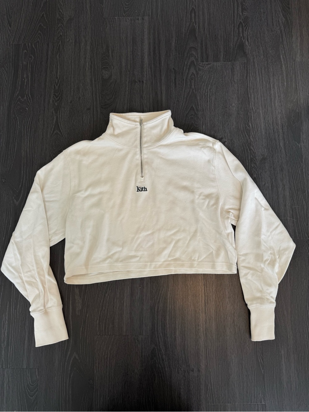 Kith Cream Quarter-Zip Cropped Pullover